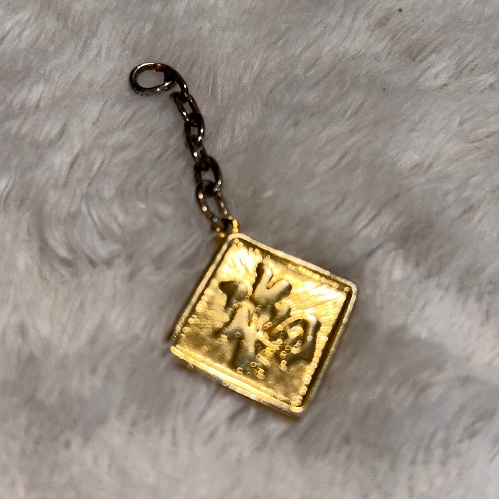 Gold Square Pendant with Chain